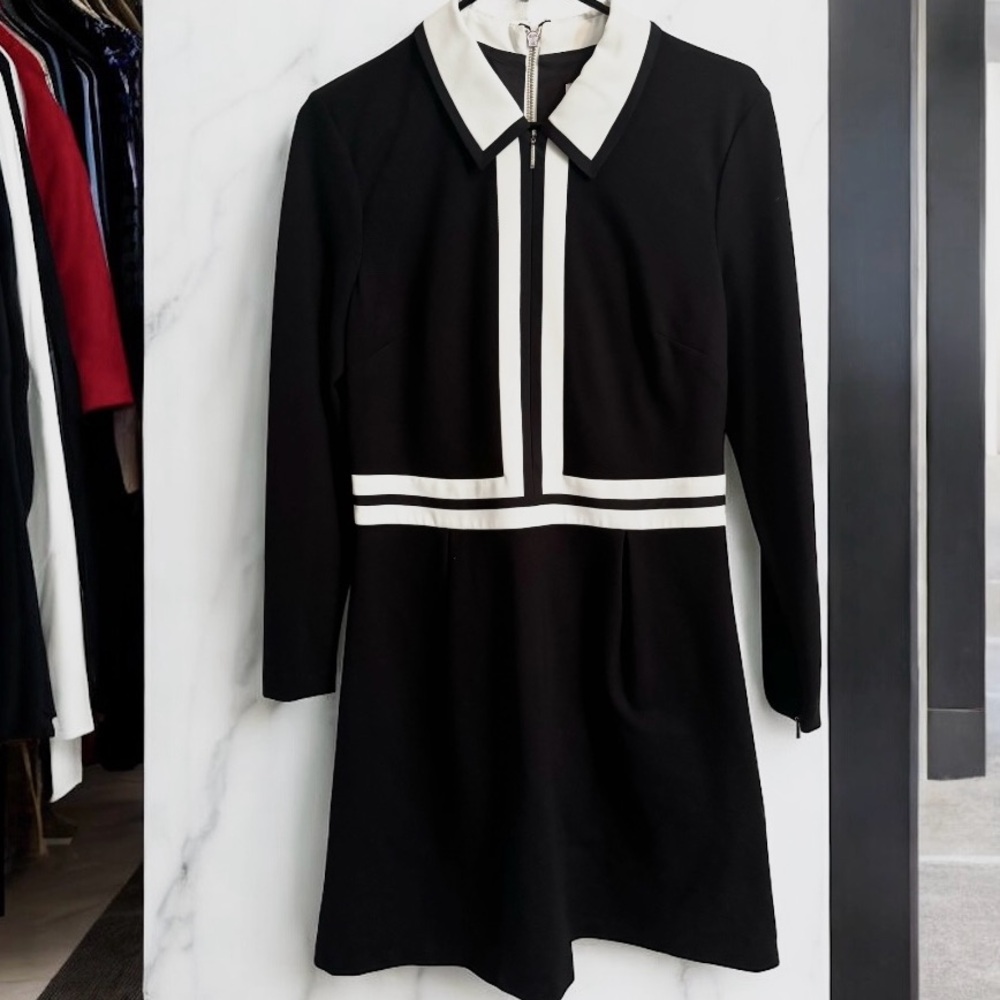 Ted Baker Black White Color Block Dress